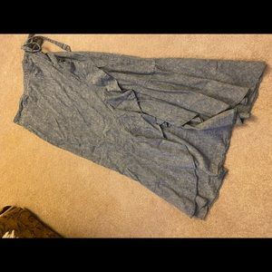 Express “denim” skirt with ruffles